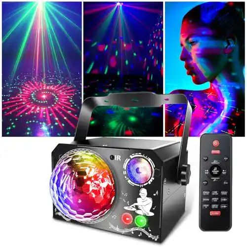Disco Licht Fwiull 4 in 1 Discokugel DJ Partylicht 65