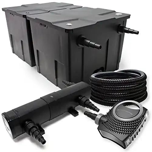 Uvc-Teichklärer Wiltec Komplettset CBF-350B für Teiche bis 60000 L