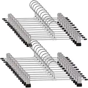 Hosenbügel Supmaker 30 cm aus Metall mit Anti-Rutsch Klammern