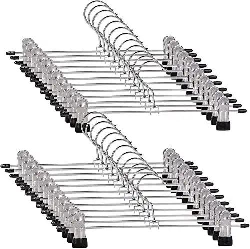 Hosenbügel Supmaker 30 cm aus Metall mit Anti-Rutsch Klammern
