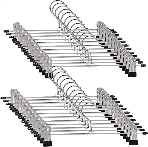 Hosenbügel Supmaker 30 cm aus Metall mit Anti-Rutsch Klammern