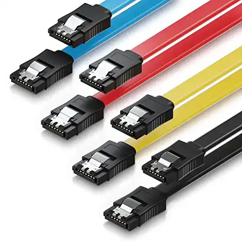 SATA Kabel deleyCON 4x 50 cm SATA III Datenkabel für HDD und SSD