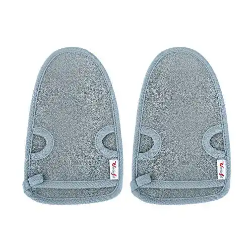 Bambus Peelinghandschuh Set für die Dusche – 2 Stück