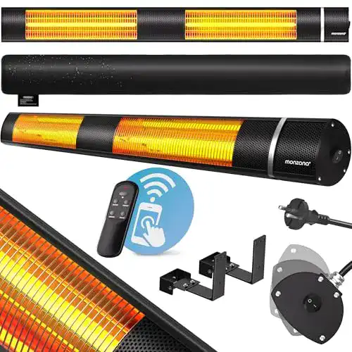 Heizstrahler Monzana Infrarot MZH3000 Goldröhre 3000W mit Fernbedienung
