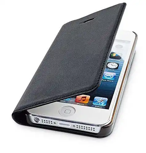 iPhone SE Hülle WIIUKA Echt Ledertasche Travel für Apple iPhone 5/5S