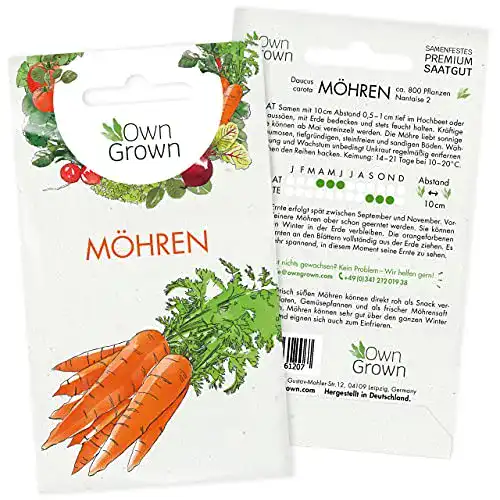Möhren-Samen Owngrown: Saatgut für den Anbau von Möhren im Garten