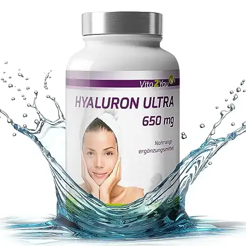 Hyaluronsäure-Kapseln Vita2You 650mg für Hautpflege