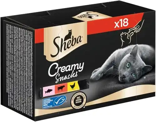 Sheba Katzensnacks – 18 Portionen à 12g in verschiedenen Geschmacksrichtungen