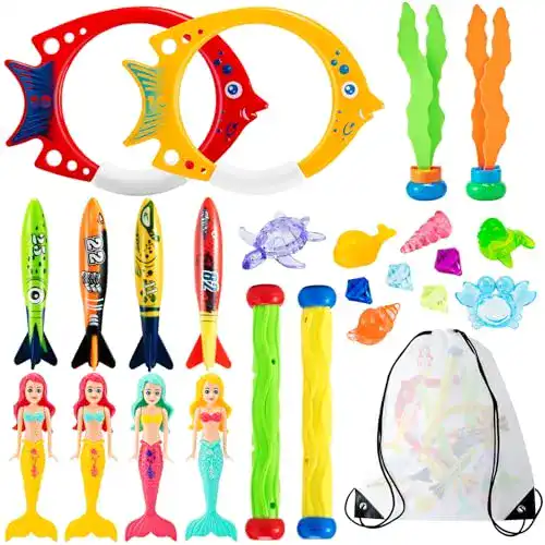 Tauchspielzeug Vinitoy Set mit 24 Teilen für Kinder