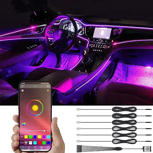 Ambientebeleuchtung Auto Taben Neonleuchtleisten Set mit 8 Farben