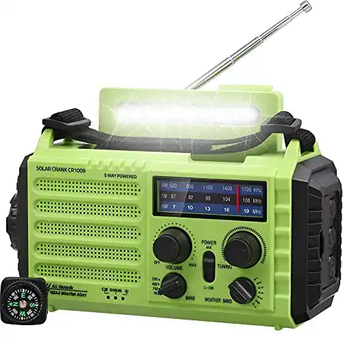 Mesqool Baustellenradio mit AM/FM/SW und Kurbelbetrieb
