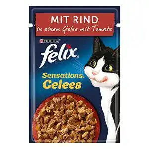Felix Nassfutter Sensations Gelees Katzenfutter mit Rind