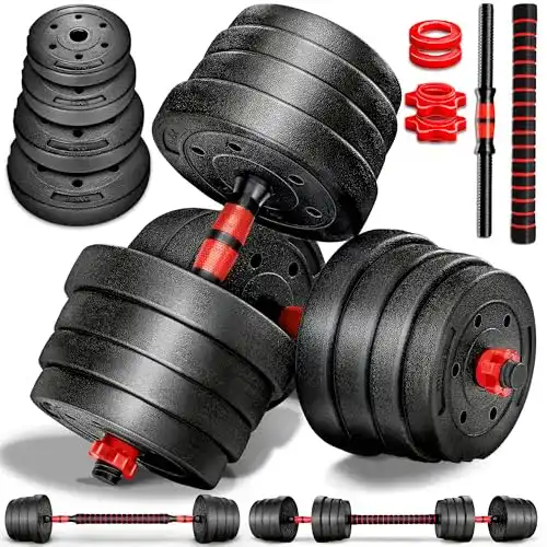 Hantelset RE:SPORT 2 in 1 verstellbar 30 kg für effektives Training