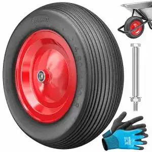 Schubkarrenrad Masko PU Vollgummi 200 kg 4.80/4.00-8 Ø 390 mm