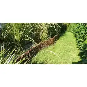 Flechtzaun Nature Lounge Beeteinfassung aus Weide 20 cm x 120 cm 5er Set
