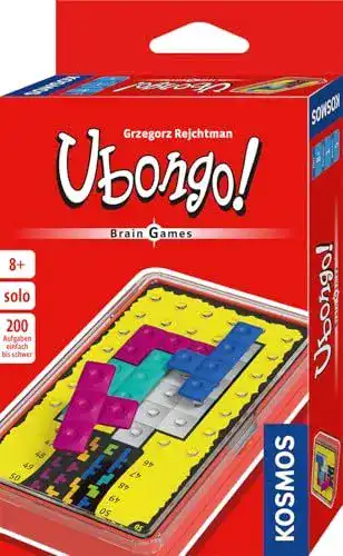 Ubongo Kosmos 695248 – Knobelspiel für 1 Person mit 200 Aufgaben