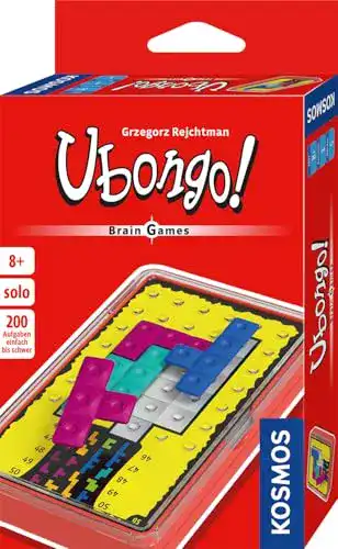 Ubongo Kosmos 695248 – Knobelspiel für 1 Person mit 200 Aufgaben