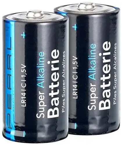 LR14-Batterie Pearl 1,5V Alkaline Batterien Typ C im 2er-Pack