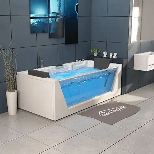 Whirlpool Badewanne Tronitechnik Mykonos 180 cm mit Heizung und Hydromassage