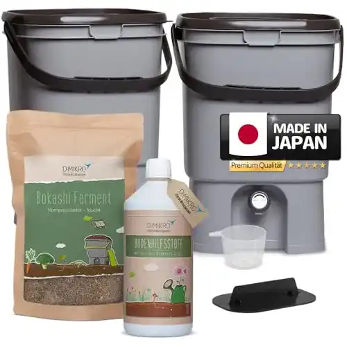 Bokashi Eimer Starterset von DIMIKRO – Japanisches Design mit Zubehör