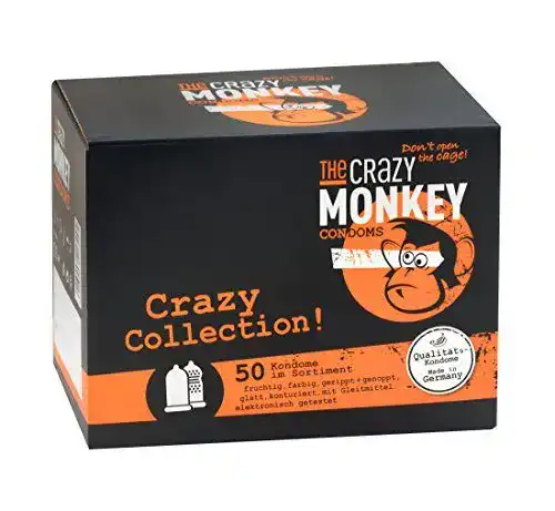 Kondome mit Noppen von The Crazy Monkey – Mix-Kollektion mit Aromen