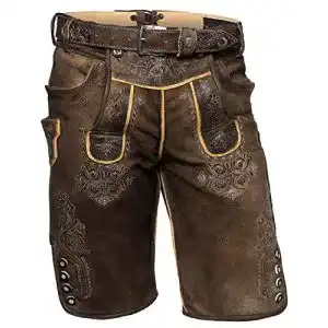 Kurze Herren Trachtenlederhose aus Wildbockleder – Alpenlife Karl