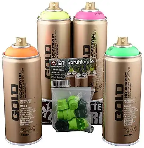 Montana Gold Sprühdosen Set fluoreszierend 4x400ml