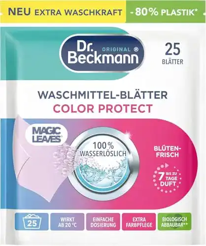Waschmittelblätter Dr. Beckmann Magic Leaves Color – 25 Stück