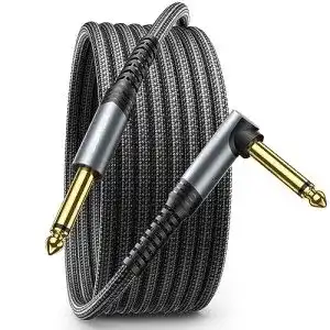 Gitarrenkabel Jsaux 6.35mm 1M – Kompatibel mit E-Gitarre und Bass