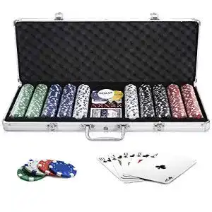Costway Pokerset mit 500 Laser-Chips und Alukoffer