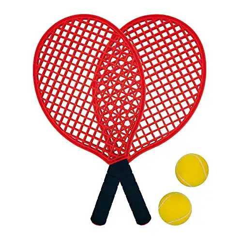 Beachball-Set mit 2 Schlägern und 2 Softbällen in Netztasche