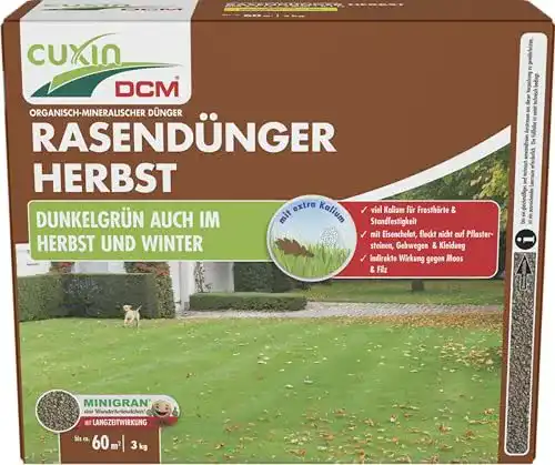 Herbstrasendünger Cuxin DCM für den Herbst, Langzeitwirkung, 3 kg