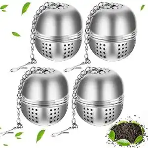 Tee-Ei Set aus Edelstahl – 4 hochwertige Teesiebe für losen Tee