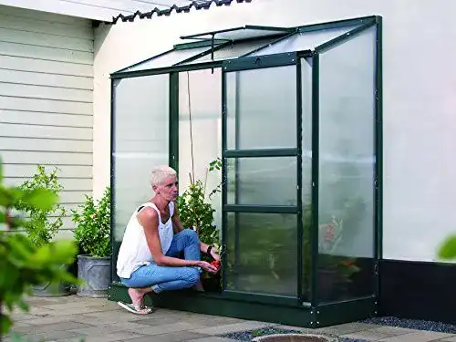 Anlehngewächshaus Gartenwelt Riegelsberger Ida – 1300 HKP 4 mm dunkelgrün