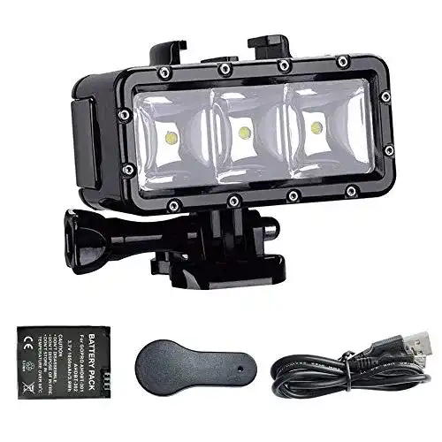 Suptig Unterwasserblitz LED Licht für GoPro und Action-Kameras