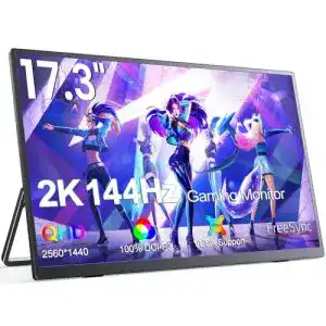 Uperfect 17,3 Zoll Portable Monitor mit 2K Auflösung und 144Hz Bildwiederholrate
