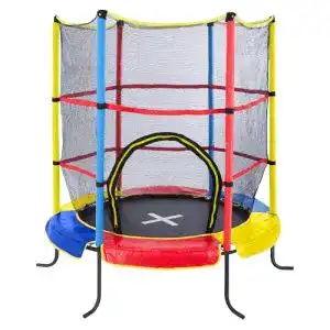 Ultrasport Jumper Indoor Trampolin für Kinder mit Sicherheitsnetz und Randabdeckung