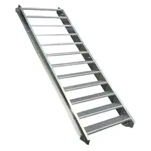 Bautreppe Srm-Design 12 Stufen Stahltreppe 80 cm Breite