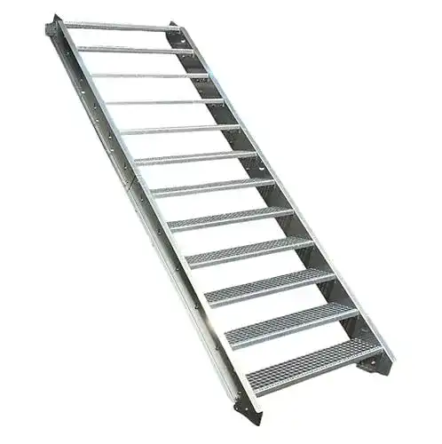 Bautreppe Srm-Design 12 Stufen Stahltreppe 80 cm Breite
