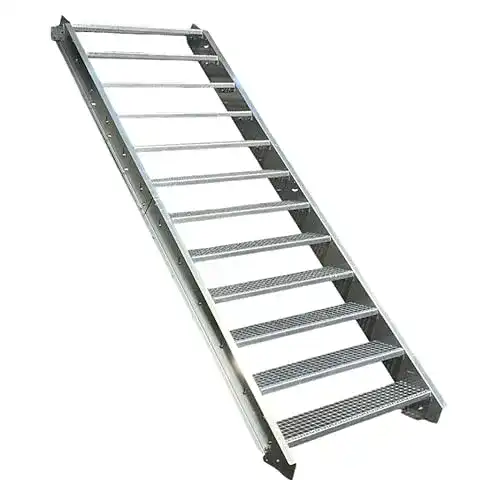 Bautreppe Srm-Design 12 Stufen Stahltreppe 80 cm Breite