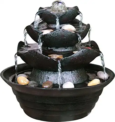 Zimmerbrunnen dobar Design Tischbrunnen 96410e in Steinoptik