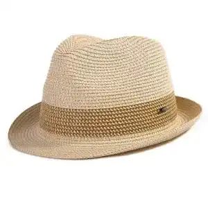 Panama Hut Comhats Herren Strohhut Trilby für Sommer und Sonnenschutz