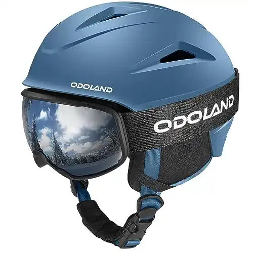 Snowboardhelm Odoland mit Skibrille für Skifahren und Snowboarden