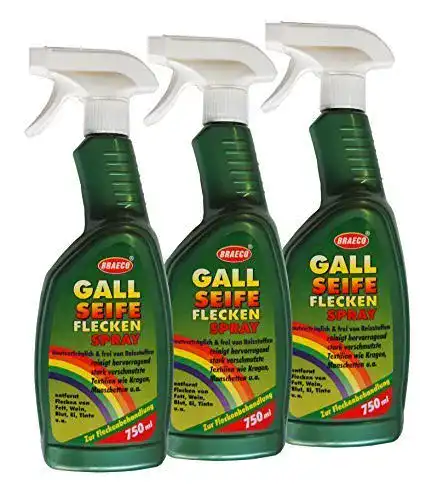 Gallseife Fleckenspray Set 3 x 750ml für effektive Fleckenentfernung