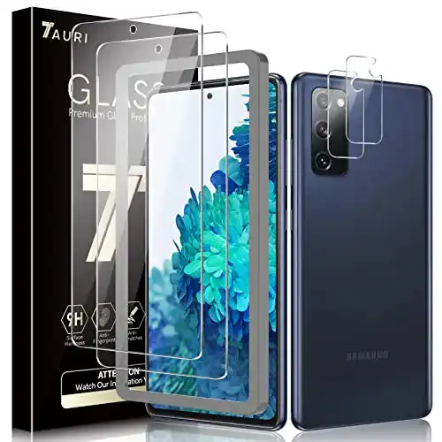 Schutzfolie für Samsung Galaxy S20 FE – 2 Stück Displayschutz und 2 Stück Kamera Panzerglas