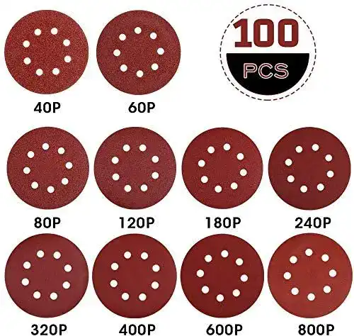 Schleifscheiben 125 mm Rovtop Klett Schleifpapier für Exzenterschleifer