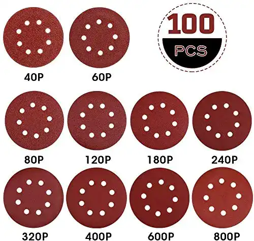 Schleifscheiben 125 mm Rovtop Klett Schleifpapier für Exzenterschleifer