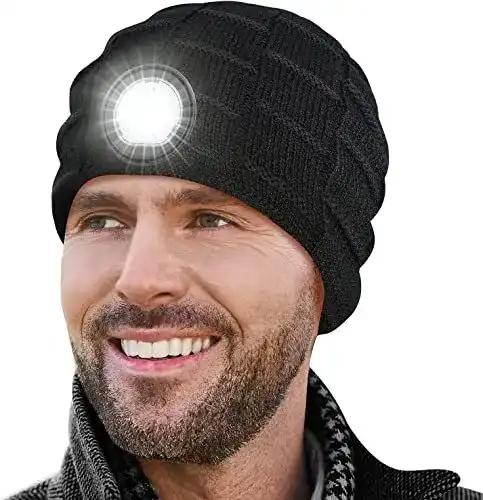 Mütze mit LED Licht für Männer und Väter als Geschenk