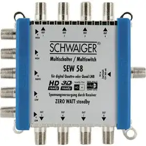 Quad-LNB-Multischalter Schwaiger SEW58 531 für digitale Satellitenprogramme