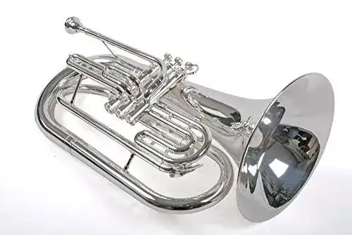 Trompete Karl Glaser Marching Bariton in B, Bass, versilbert